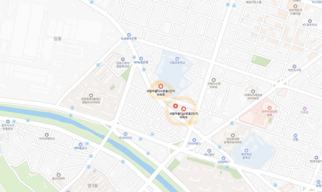 서림마을 다사로움 위치