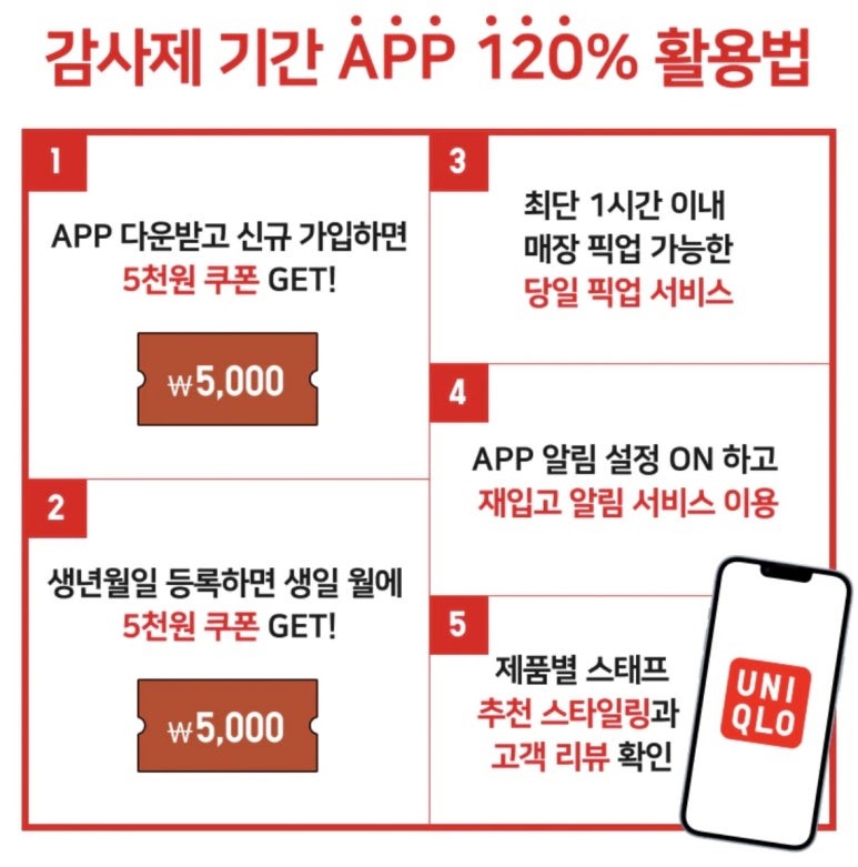 유니클로 감사제 앱