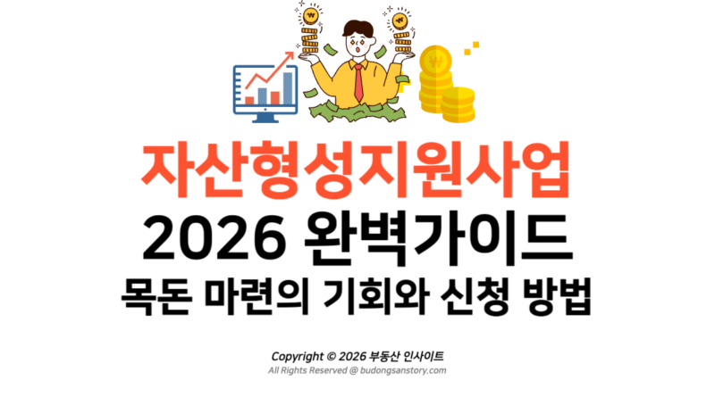 2026 자산형성지원사업 완벽 가이드 목돈 마련의 기회와 신청 방법