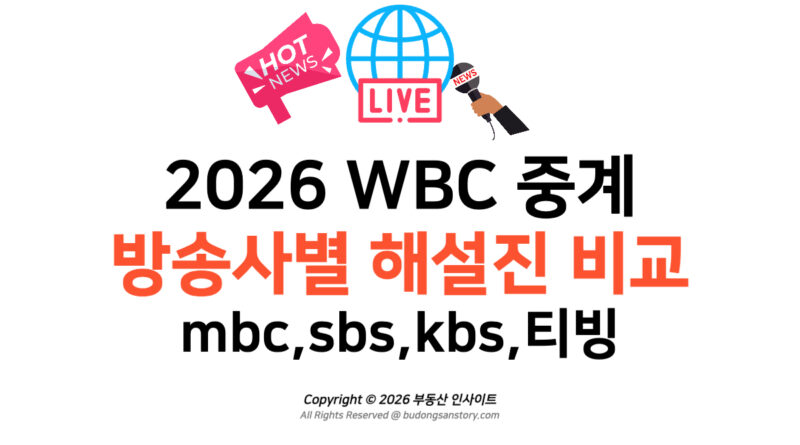 2026 WBC 중계 방송사별 해설진 비교 오늘 한국 vs 한신 평가전 완벽 가이드