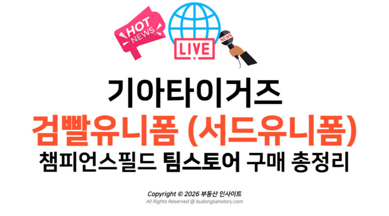 기아타이거즈 검빨유니폼 챔피언스필드 팀스토어 구매 총정리