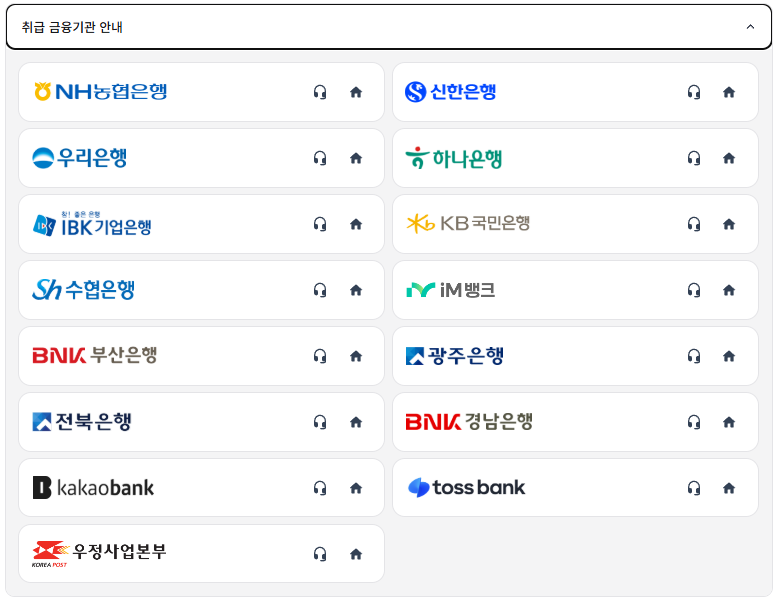 청년미래적금 취급은행 목록
